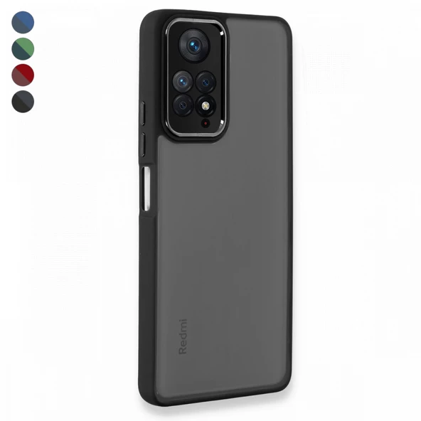 Xiaomi Redmi Note 11 / 11s Kılıf Freya Lazer Lens Kamera Çerçeveli Silikon Kapak ürün görseli 1