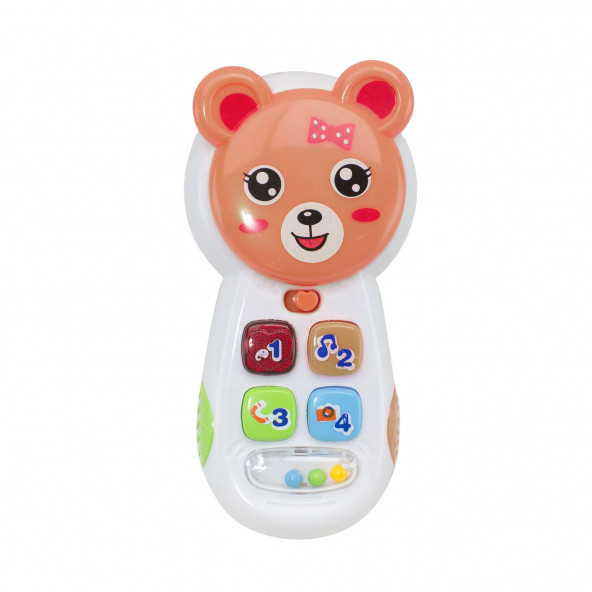Oyuncak Telefon Sevimli Telefon Işıklı Sesli Kahverengi ürün görseli 1