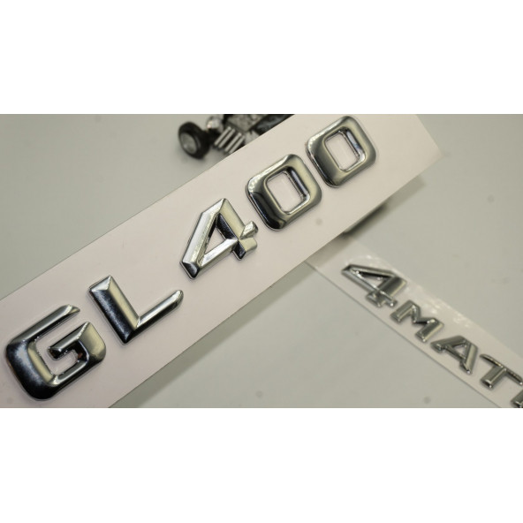 Benz GL 400 4Matic Bagaj Krom Metal 3M 3D Yazı Logo ürün görseli 1