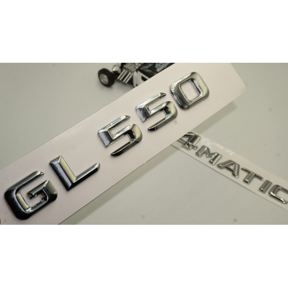 Benz GL 550 4Matic Bagaj Krom Metal 3M 3D Yazı Logo ürün görseli 1