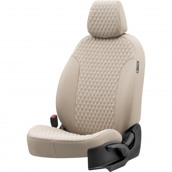 Otom Peugeot 5008 2010-2016 5 2 (7 Kişi) Özel Üretim Koltuk Kılıfı Amsterdam Design Deri Bej ürün görseli 1