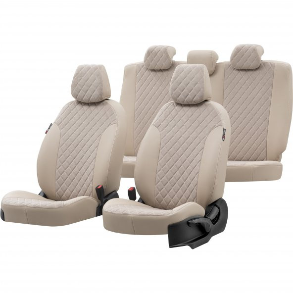 Otom Renault Manager 1986-1995 Özel Üretim Koltuk Kılıfı Madrid Design Taytüyü Bej ürün görseli 1