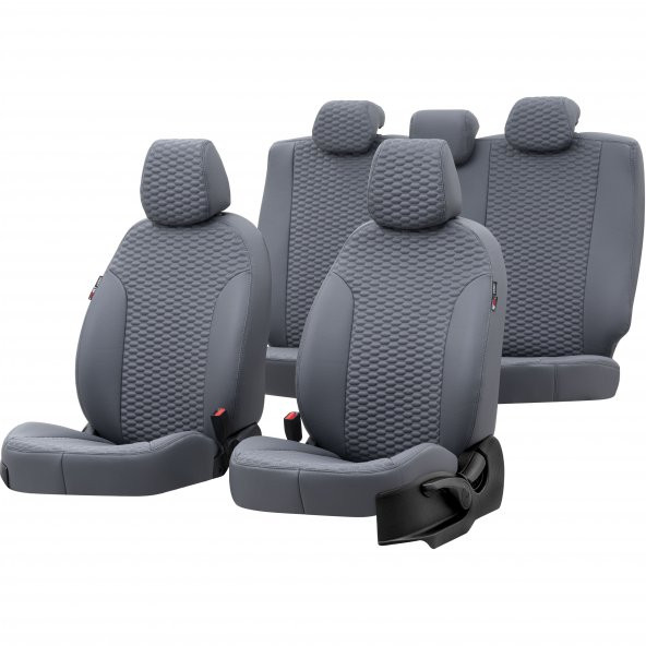 Otom Isuzu D-Max 2020 - Sonrası Özel Üretim Koltuk Kılıfı Tokyo Design Deri Füme ürün görseli 1