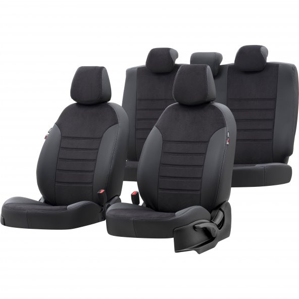 Otom Citroen C4 Picasso 2006-2013 5 Kişi Özel Üretim Koltuk Kılıfı London Design Siyah ürün görseli 1