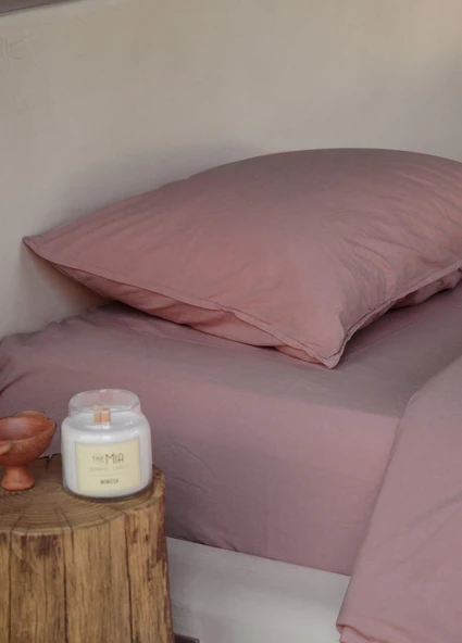 The Mia Cotta Old Rose Tek Kişilik Lastikli Çarşaf 200x100 ürün görseli 1