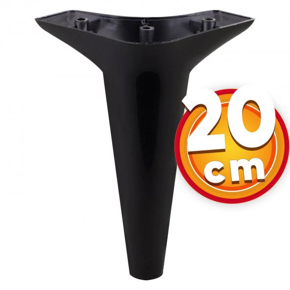 Mobilya Kanepe Sehpa TV Ünitesi Koltuk Ayağı 20 cm Siyah Baza Ayak ürün görseli 1