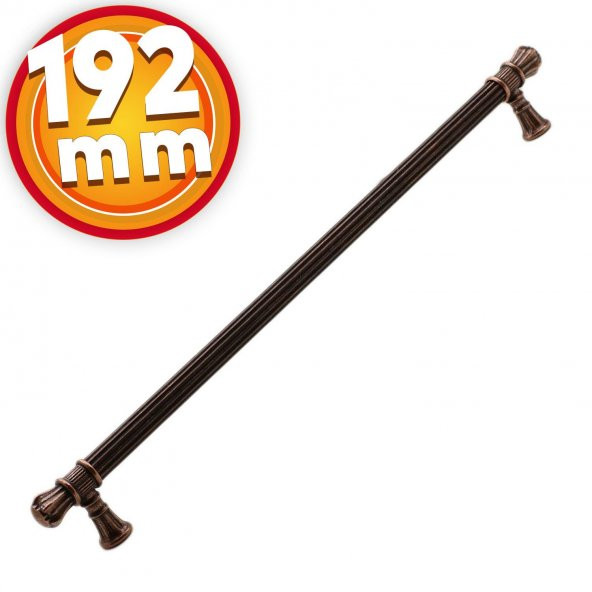 Çekmece Dolap Kapak Kulpu Kulbu 192 mm Antik Bakır Metal Kulp ürün görseli 1