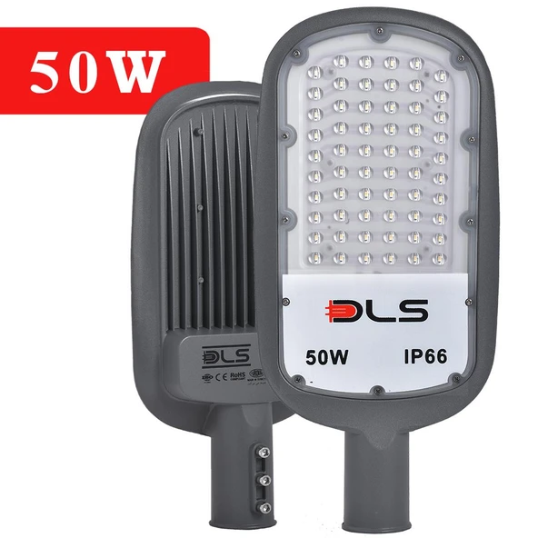 50W Led Yol Sokak Armatür DLS Park Bahçe Çevre Site Bina Dış Mekan Lamba Aydınlatma Ledli Sokak Armatürü ürün görseli 1