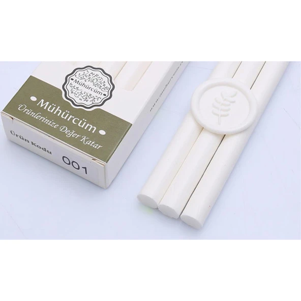 Mühür Mumu Çubuk 11mm x 120mm 10 lu Paket Model No:1 (BEYAZ) ürün görseli 1