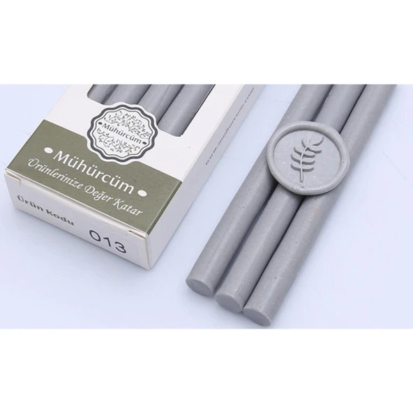 Mühür Mumu Çubuk 11mm x 120mm 10 lu Paket Model No:13 (FÜME GRİ) ürün görseli 1