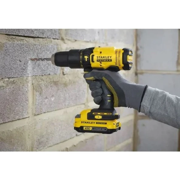 Stanley Fatmax SCD718D2K 18V 2.0AH V20 Çift Akülü Darbeli Matkap ürün görseli 1