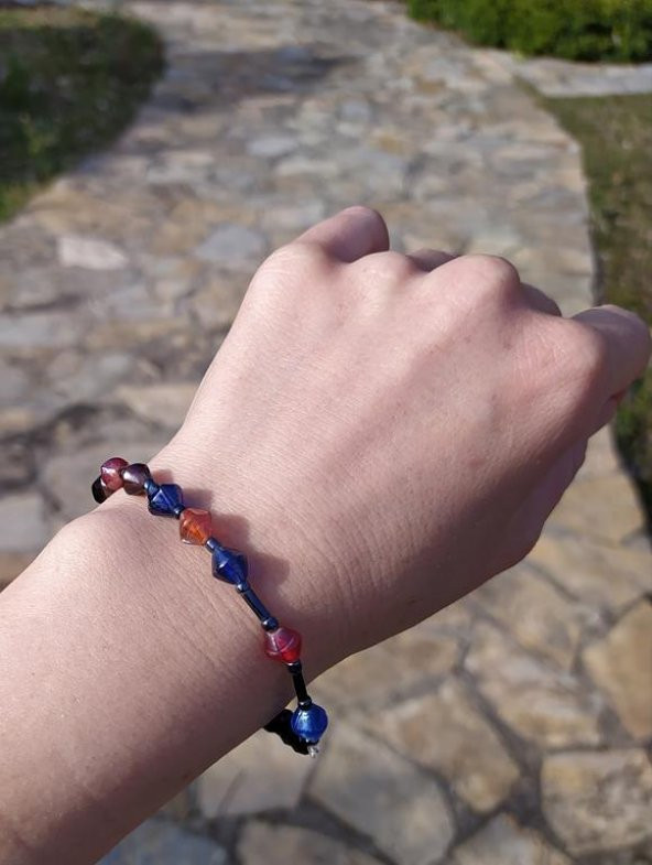 Bileklik Doğal Taş Çakra Elastik Sevgili Çift Bilekliği Unisex Bilezik 13972 ürün görseli 1