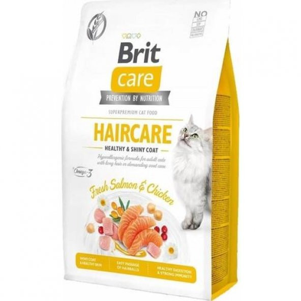 Brit Care Haircare Somonlu ve Tavuklu Kedi Mamasi 2 Kg ürün görseli 1