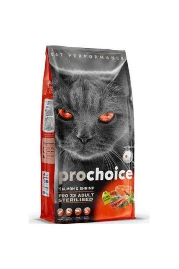 Prochoice Kisirlastirilmis Somon Karidesli Yetiskin Kedi Mamasi 2 Kg ürün görseli 1