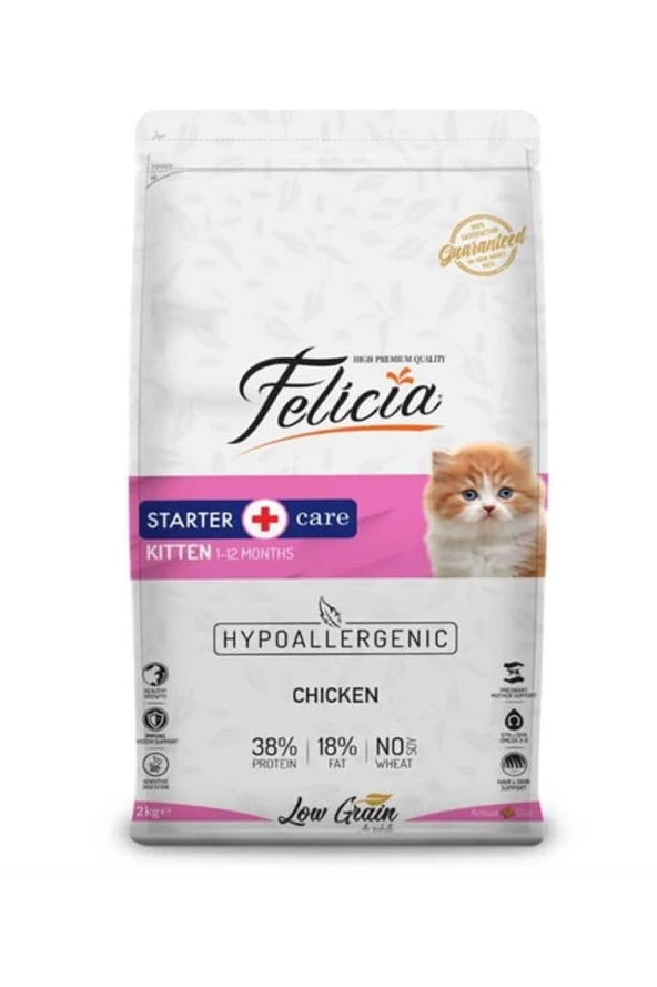 Felicia Az Tahıllı 2 Kg Yavru Tavuklu HypoAllergenic Kedi Maması ürün görseli 1