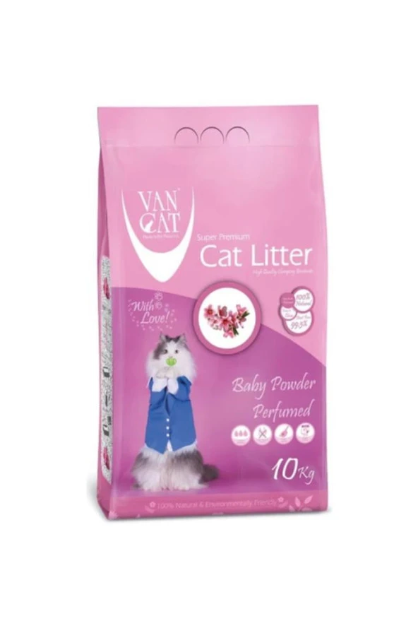 Van Cat  Baby Powder Parfümlü Kedi Kumu 10 Kg ürün görseli 1