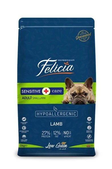 Felicia Az Tahıllı 3 Kg Yetişkin Kuzulu Small/Mini HypoAllergenic Köpek Maması ürün görseli 1