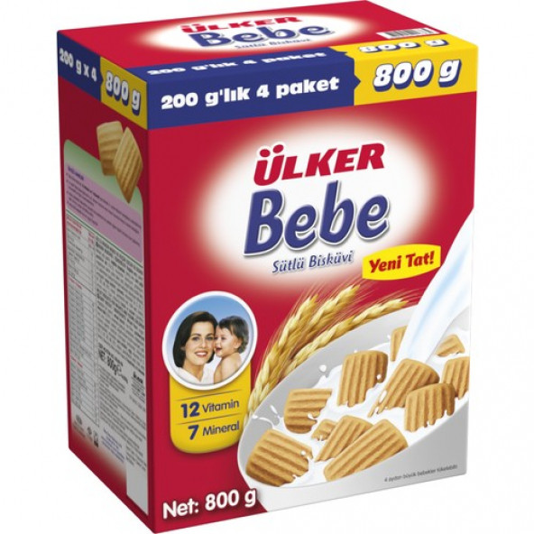 Ülker Bebek Bisküvi 800 Gr 12 Vitaminli Kutu ürün görseli 1
