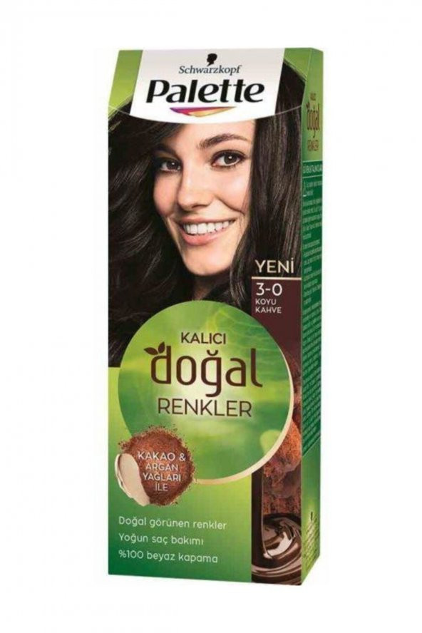 Palette Saç Boyası Kalıcı Doğal Renkler 3-0 KOYU KAHVE x 2 Paket ürün görseli 1