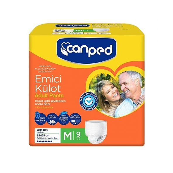 Canped Hasta Bezi Orta Boy ( M ) 9 Lu Emici Külot ürün görseli 1