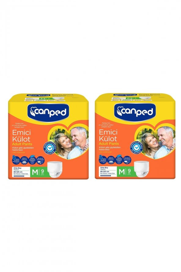 Canped Orta Boy Hasta Bezi ( M ) 9 lu Emici Külot X 2 Adet ürün görseli 1