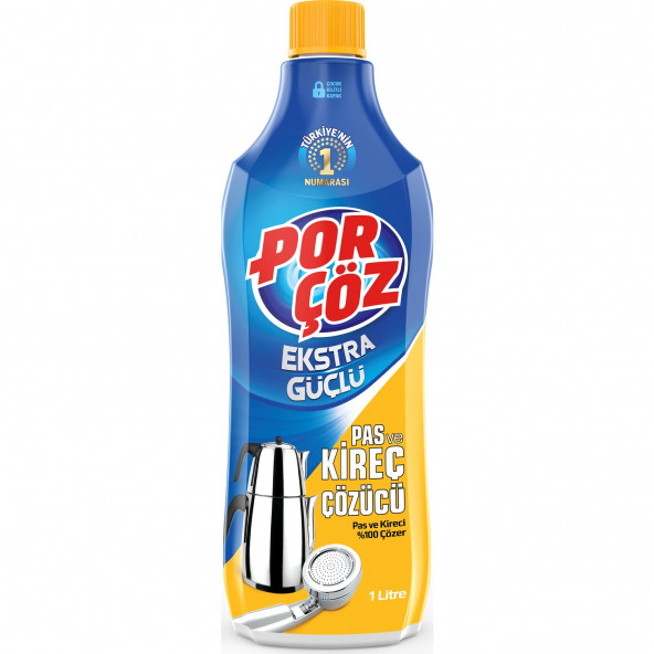 Porçöz Ekstra Güçlü Pas ve Kireç Çözücü 1 Litre ürün görseli 1