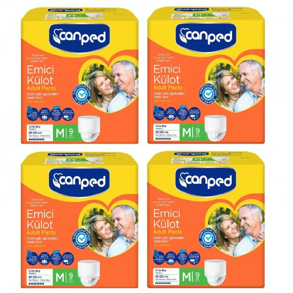 Canped Hasta Bezı Emıcı Kulot Orta 9'lu 4 Paket ürün görseli 1