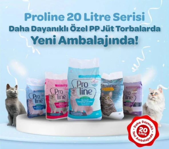 Proline Bentonit Kokusuz İnce Kedi Kumu 20 LT ürün görseli 1