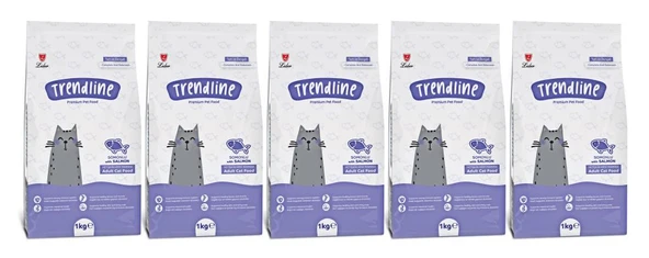 Trendline Somunlu Yetiskin Kedi Mamasi 1 Kg 5 Adet ürün görseli 1