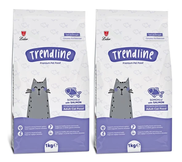Trendline Somunlu Yetişkin Kedi Maması 1 Kg 2'Li Set ürün görseli 1
