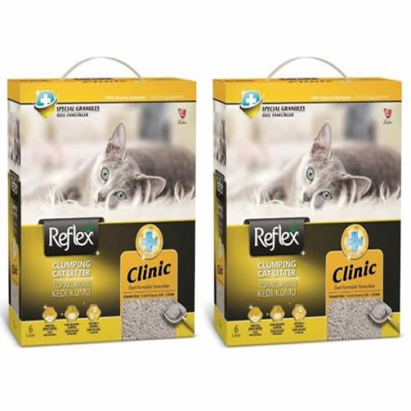 Reflex Klinik Kedi Kumu 6 Lt 2 Adet ürün görseli 1