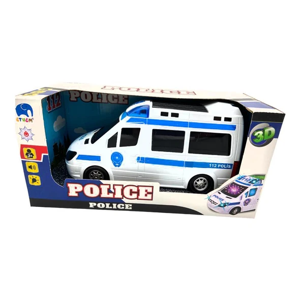 Vardem Oyuncak Çocuklar İçin Pilli Işıklı Polis Arabası ürün görseli 1