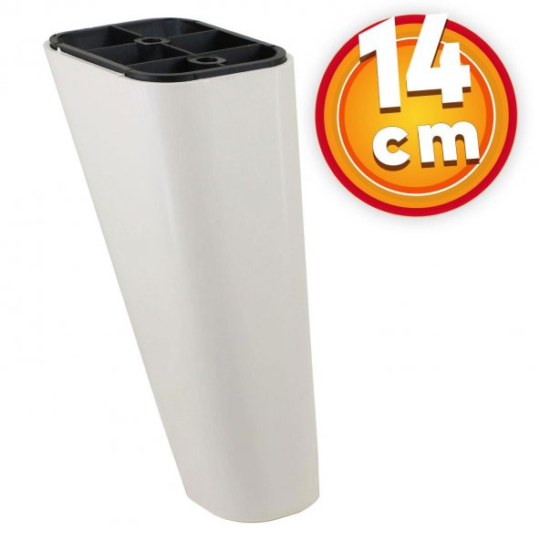 Lüks Mobilya Kanepe Sehpa TV Ünitesi Koltuk Ayağı 14 cm Krem Oval Baza Ayak ürün görseli 1