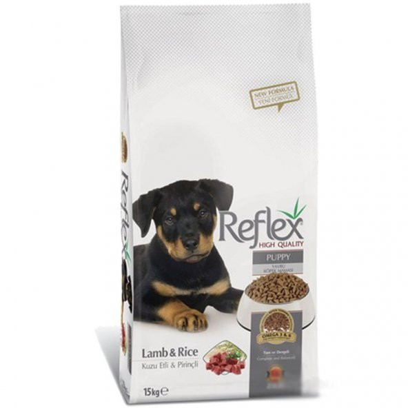 Reflex Puppy Lamb Kuzu Etli Pirinçli Yavru Köpek Maması 15Kg ürün görseli 1