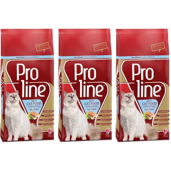 Prolıne Balıklı Yetişkin Kedi Maması 1,5 Kg 3 Adet ürün görseli 1