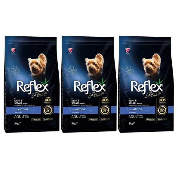 Reflex Plus Küçük Mini Irk Somonlu Yetişkin Köpek Maması 3 Kg 3 Adet ürün görseli 1