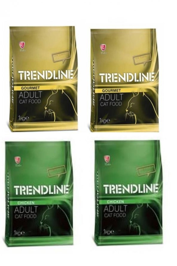 Trendline Sterilised Tavuklu Kisir Kedi Mamasi 1 Kg 4'lü Set ürün görseli 1