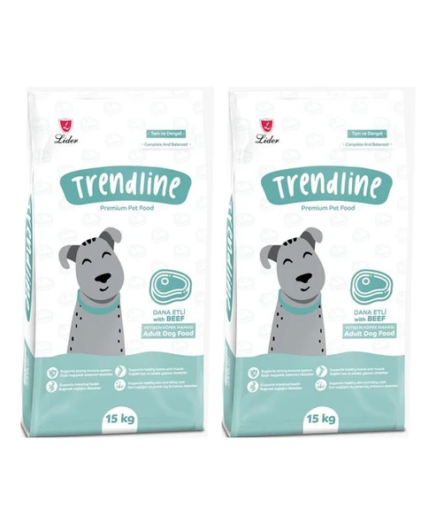 Trendline Dog Biftekli Köpek Maması 15 Kg 2'Li Set ürün görseli 1