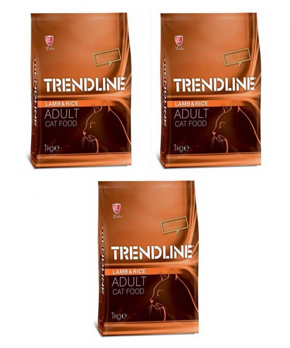 Trendline Kuzu Etli Yetişkin Kedi Maması 1 Kg 3'Lü Set ürün görseli 1