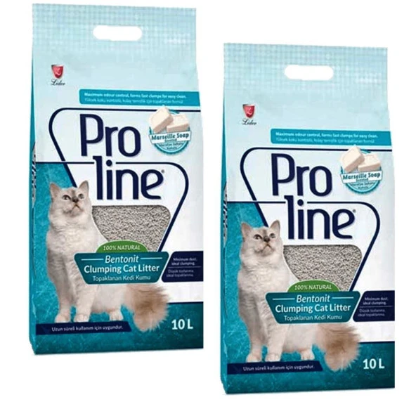 Pro Line Marsilya Sabunu Kokulu Kedi Kumu 10 Lt 2 Adet ürün görseli 1