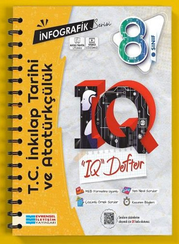 8.Sınıf T.C. İnkılap Tarihi ve Atatürkçülük İnfografik Serisi IQ Akıllı Defter Evrensel İletişim ürün görseli 1