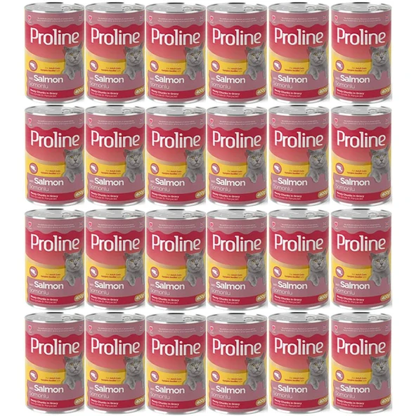 Proline Somonlu Yetişkin Kedi Konservesi 400 Gr*24 Adet ürün görseli 1
