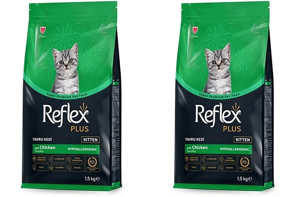 Reflex Plus Tavuklu Yavru Kedi Maması 1,5 Kg 2'Li Set ürün görseli 1