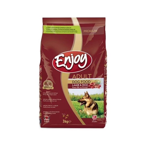 Enjoy Adult Kuzu Etli  ve Pirinçli Köpek Maması 3 Kg ürün görseli 1