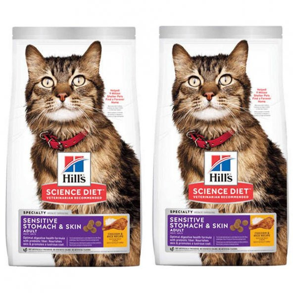 Hills Feline Sensitive Skin Tavuklu Yetişkin Kuru Kedi Maması 1,5 Kg 2 Adet ürün görseli 1