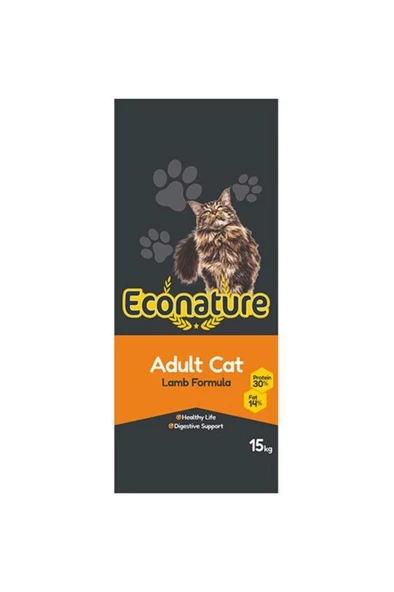 Econature Yetişkin Kuzulu Kuru Kedi Maması 15 Kg ürün görseli 1