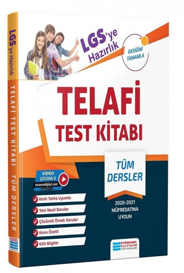 8. Sınıf LGS ye Hazırlık Telafi Test Kitabı Video Çözümlü Evrensel İletişim ürün görseli 1