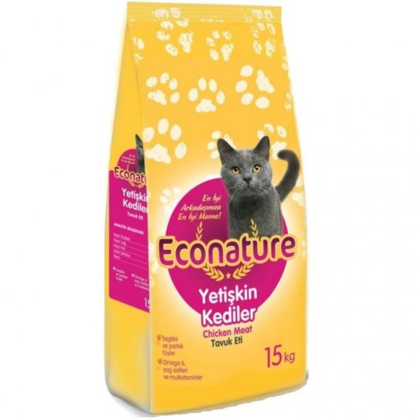 Econature Tavuklu 15 kg Yetişkin Kedi Maması ürün görseli 1