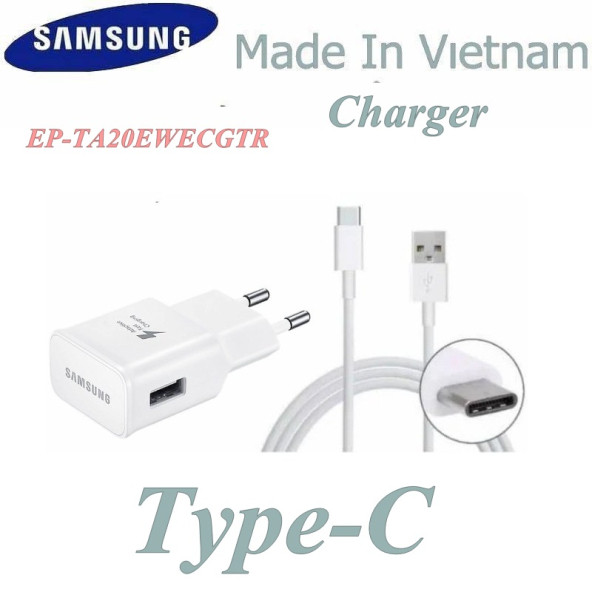 Samsung EP-TA20EWECGTR şarj Cihazı + Type-c Data Kablo Samsung Galaxy S8 S9 S10 Plus Note 8 Note 9 ürün görseli 1