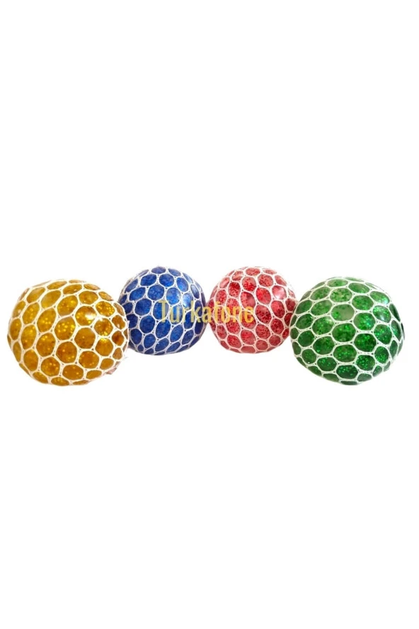 4 Adet Squishy Ball Beyincik Stres Topu Sukuşi Fileli Baloncuklu Stres Topu ürün görseli 1